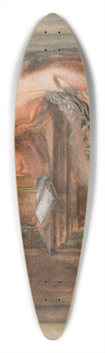 Simeon Solomon - The Seer 39.3 inch art pintail longboard deck