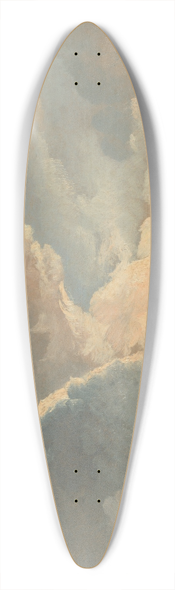 Simon Denis - Study of Clouds with a Sunset near Rome 39.3 inch art pintail longboard deck