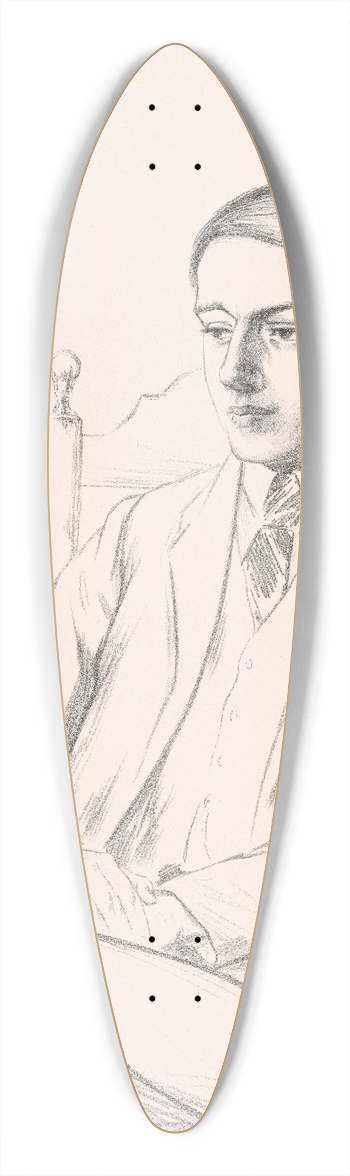 Simon Moulijn - Portret van Eco Moulijn 39.3 inch art pintail longboard deck