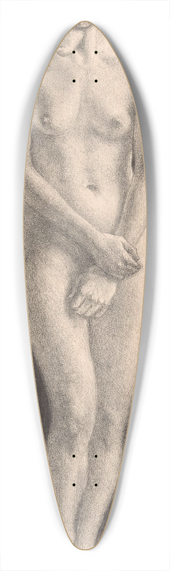 Simon Moulijn - Staande naakte vrouw 39.3 inch art pintail longboard deck