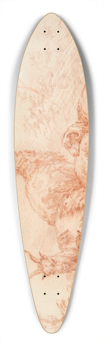 Simon van der Does - Sheep and GoatResting 39.3 inch art pintail longboard deck