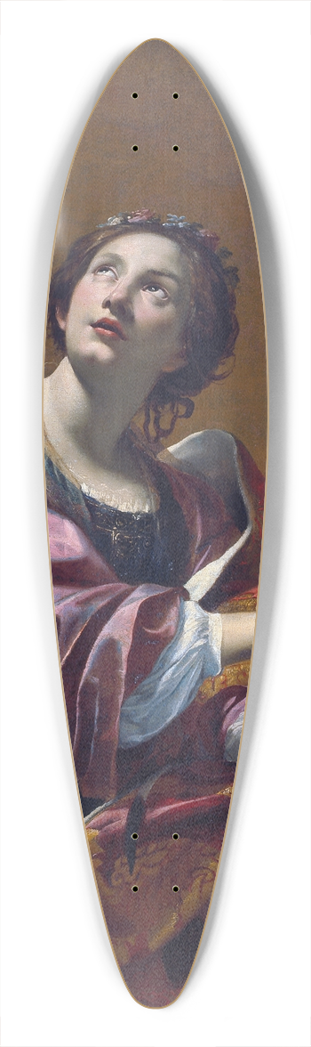 Simon Vouet - Saint Cecilia 39.3 inch art pintail longboard deck