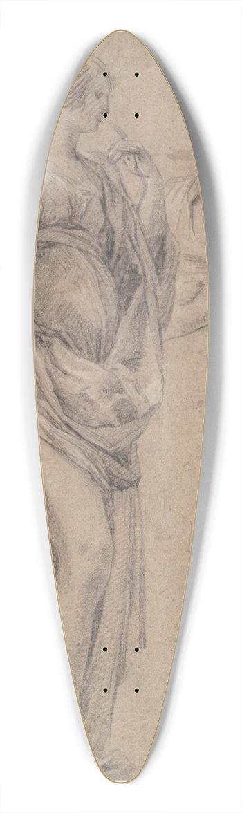 Simon Vouet - Twowomen 39.3 inch art pintail longboard deck