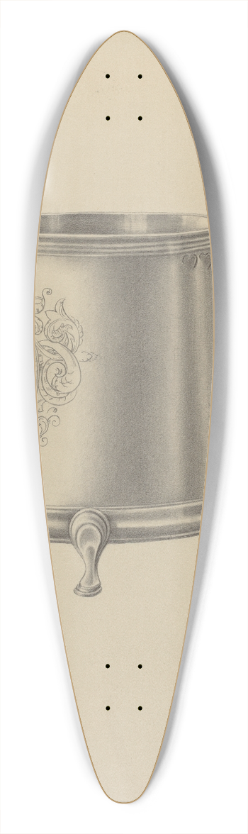 Simon Weiss - Silver Mug 39.3 inch art pintail longboard deck