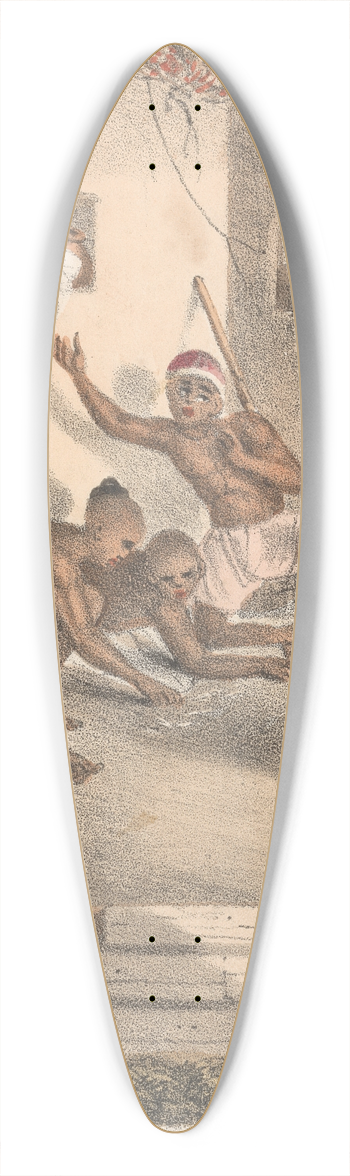 Sir Charles D'Oyly - A Mussalmaum Schoolmaster 39.3 inch art pintail longboard deck