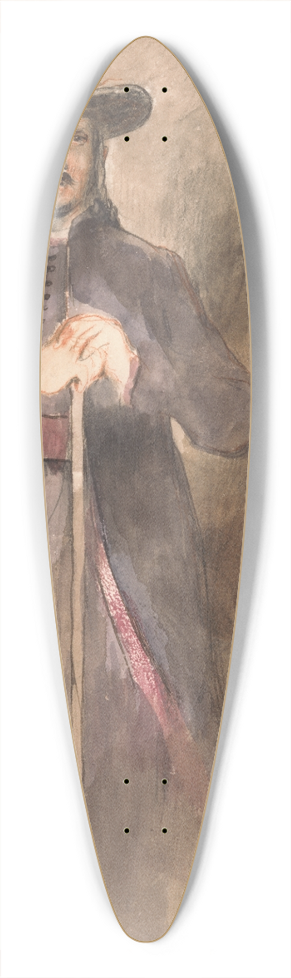 Sir David Wilkie - A Priest with Two Children 39.3 inch art pintail longboard deck