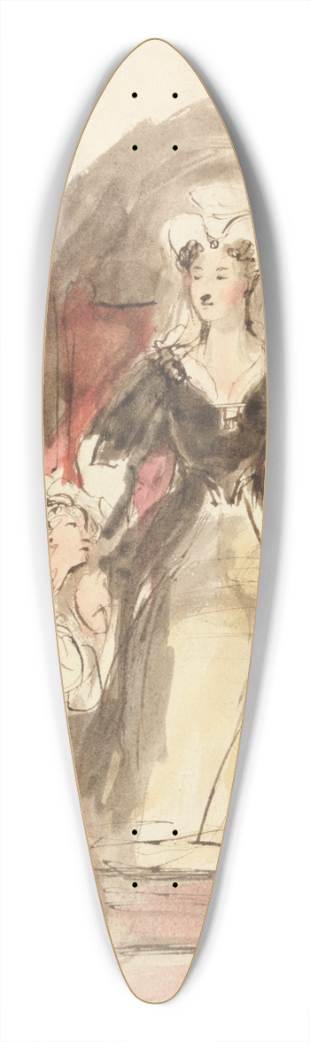 Sir David Wilkie - A Scene from The Abbot 39.3 inch art pintail longboard deck