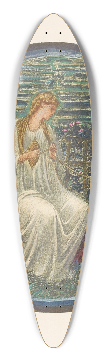 Sir Edward Coley Burne-Jones - Love in a Tangle 39.3 inch art pintail longboard deck