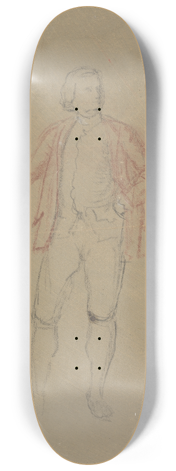 David Allan - Study for the Portrait of William Inglis 8.25 inch art skate deck