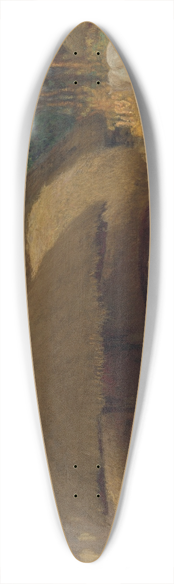 Sir George Clausen - The Farmyard, Evening 39.3 inch art pintail longboard deck