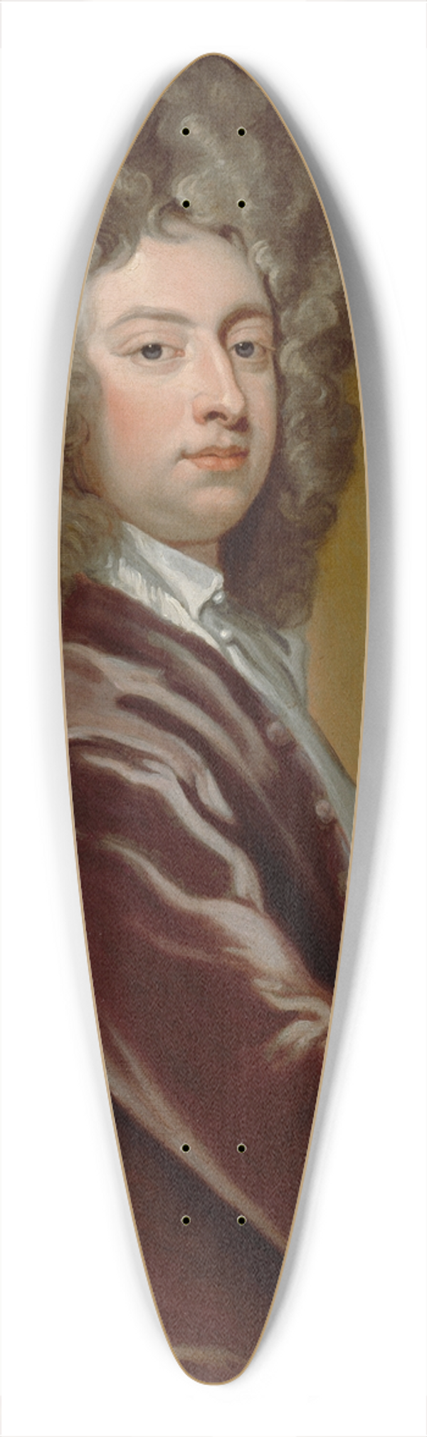 Sir Godfrey Kneller - Portrait of William Congreve 39.3 inch art pintail longboard deck