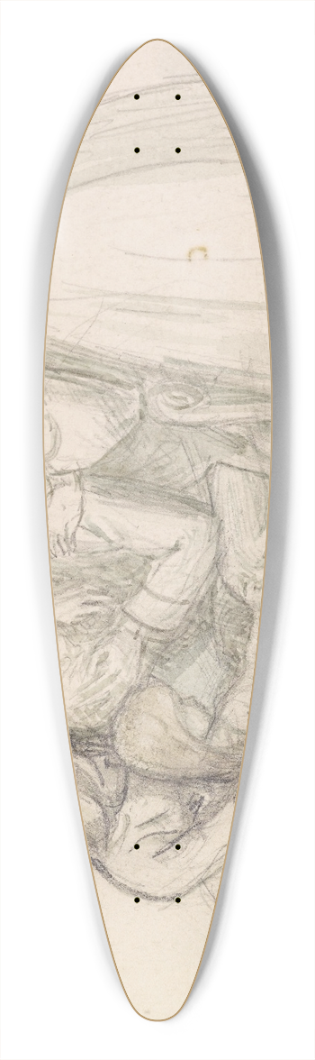 Sir John Everett Millais - Tennysons Dora  Study of Mary, Child and Dora comforting their Father 39.3 inch art pintail longboard deck