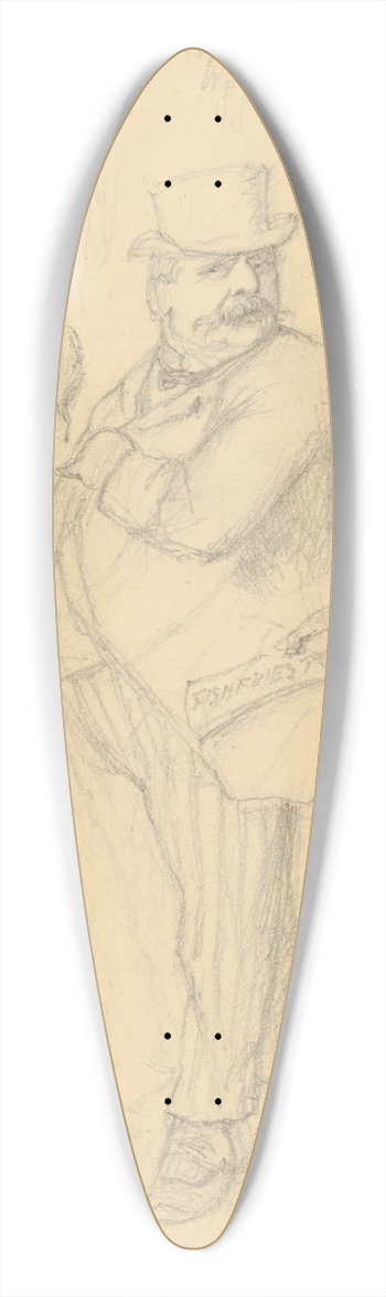 Sir John Tenniel - Stephen Grover Cleveland 39.3 inch art pintail longboard deck