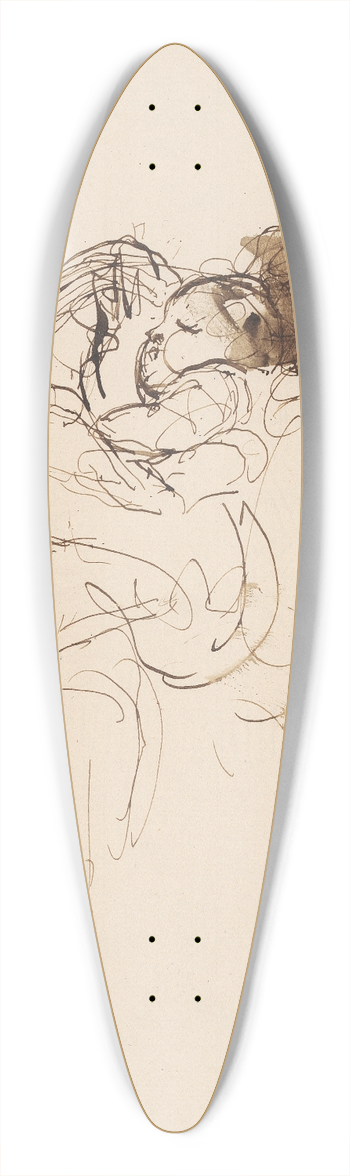 Sir Joshua Reynolds - Adult and Child 39.3 inch art pintail longboard deck