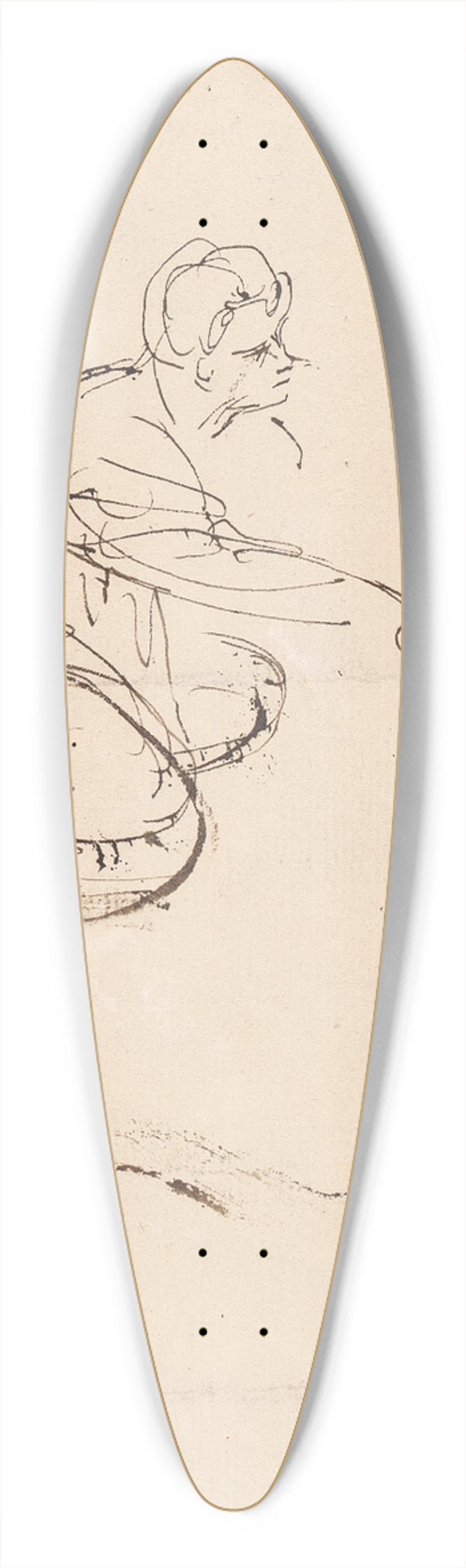 Sir Joshua Reynolds - Figure 39.3 inch art pintail longboard deck