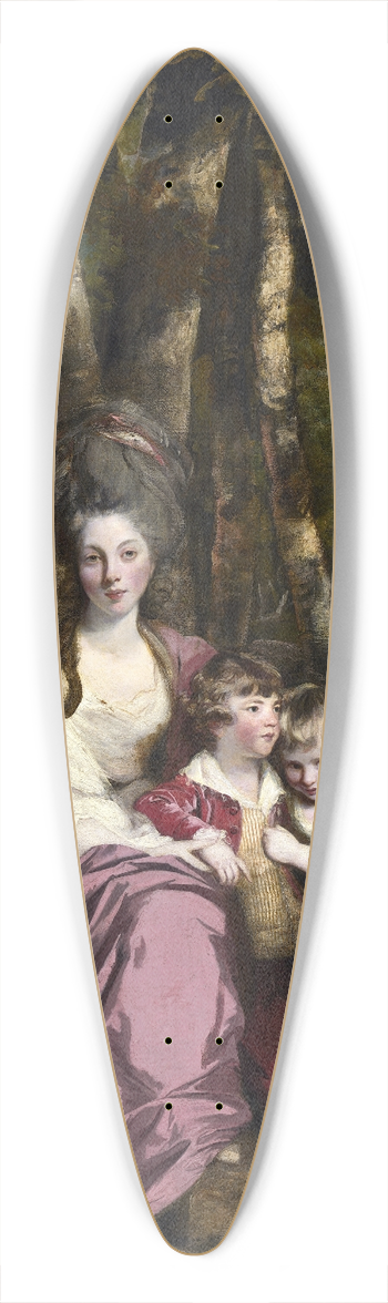 Sir Joshua Reynolds - Lady Elizabeth Delm and Her Children 39.3 inch art pintail longboard deck