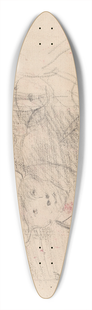 Sir Joshua Reynolds - Man and Woman 39.3 inch art pintail longboard deck