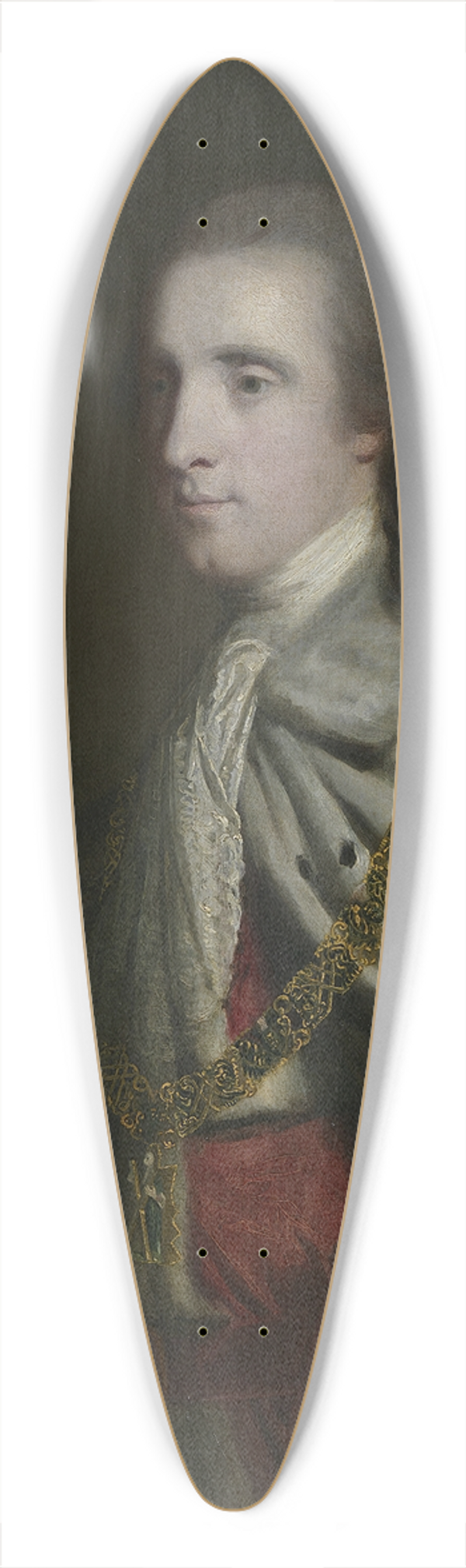 Sir Joshua Reynolds - The 4th Duke of Queensberry (Old Q) as Earl of March 39.3 inch art pintail longboard deck