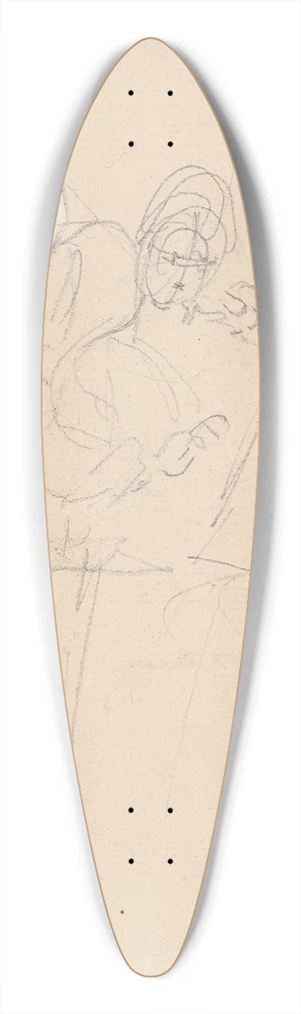 Sir Joshua Reynolds - Two Figures 39.3 inch art pintail longboard deck