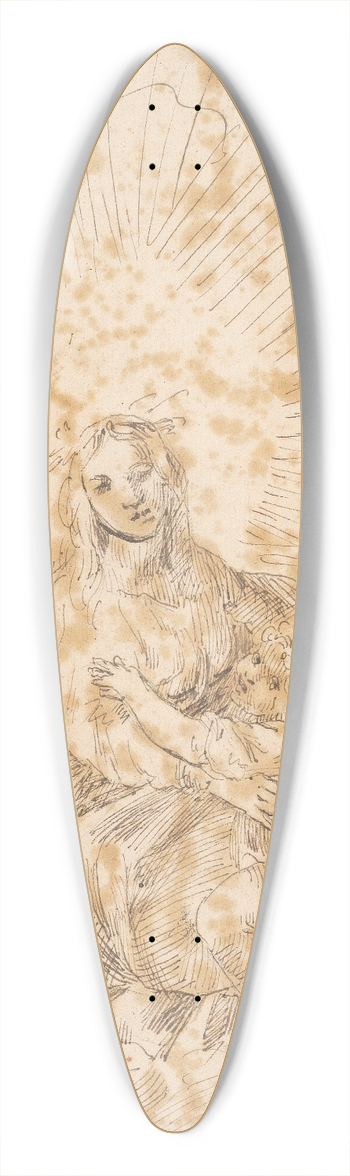 Sir Joshua Reynolds - Virgin and Child 39.3 inch art pintail longboard deck