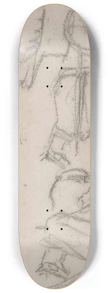 David Cox - Hay Wagon and Horses 8.25 inch art skate deck