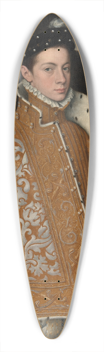 Sofonisba Anguissola - Portrait of Prince Alessandro Farnese (1545-1592), later Duke of Parma and Piacenza 39.3 inch art pintail longboard deck