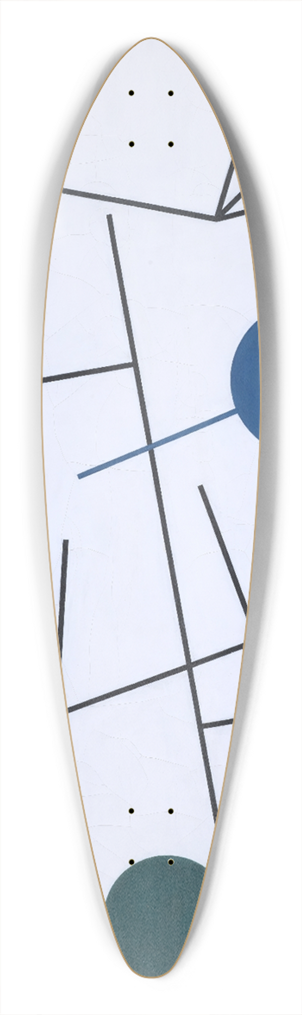 Sophie Taeuber-Arp - Rising, Falling, Clinging, Flying 39.3 inch art pintail longboard deck