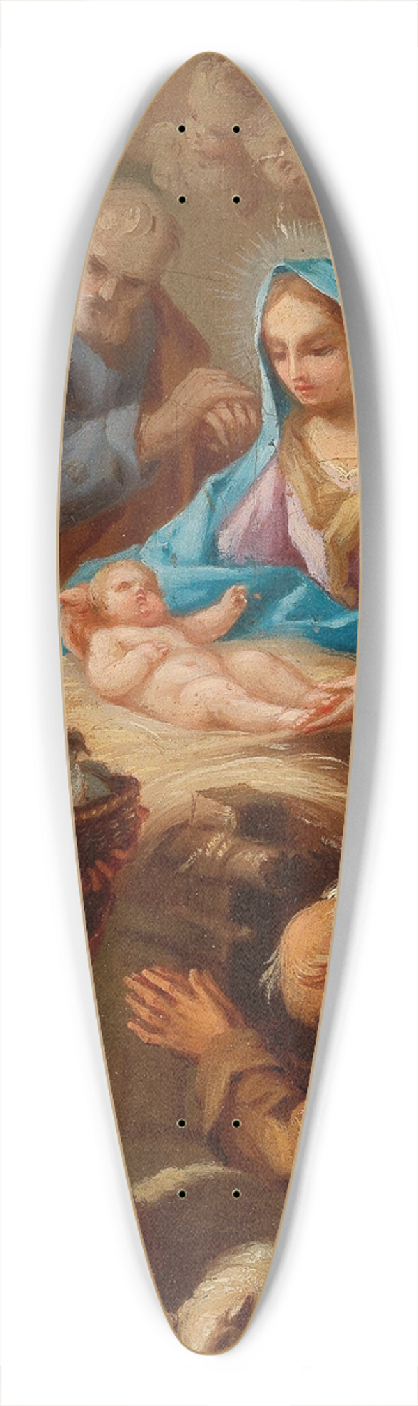 Spanish School - Adoration of the Shepherds 39.3 inch art pintail longboard deck