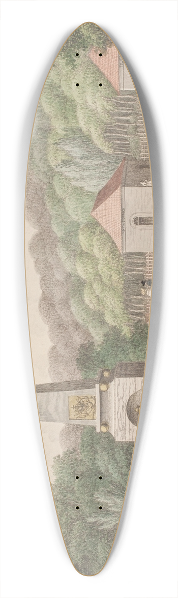 Sren L. Lange - Frederikskilde ved Allborg 39.3 inch art pintail longboard deck