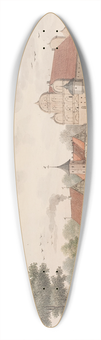 Sren L. Lange - Hesselagergaard p Fyn 39.3 inch art pintail longboard deck