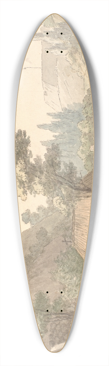 Sren L. Lange - Liselund 39.3 inch art pintail longboard deck