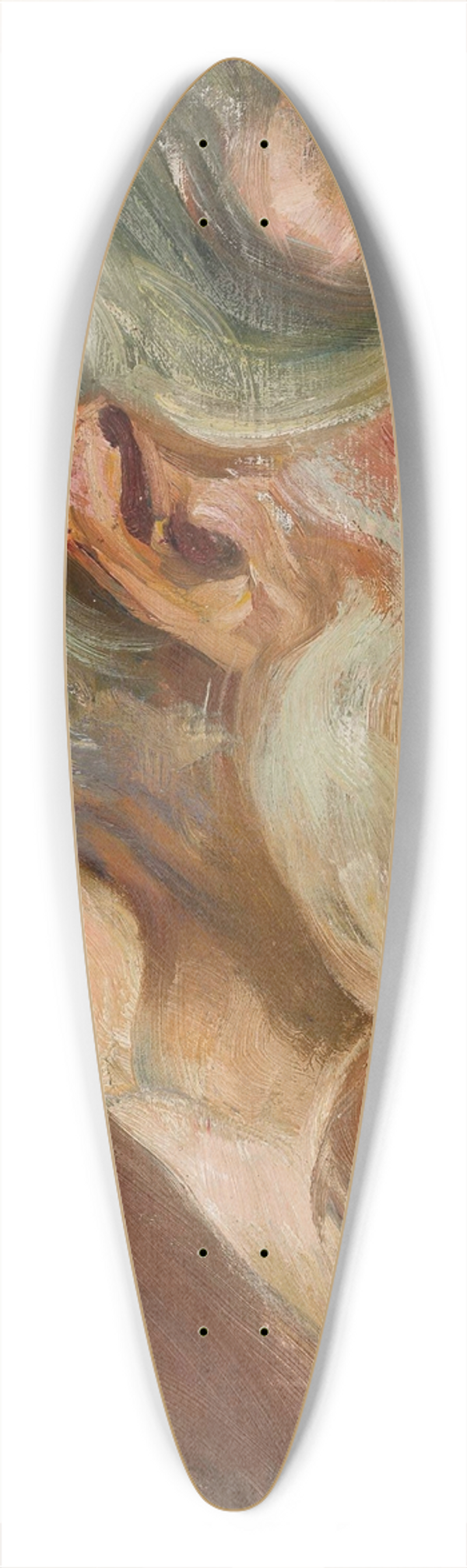 Stanisaw Dbicki - Old man with grey beard 39.3 inch art pintail longboard deck