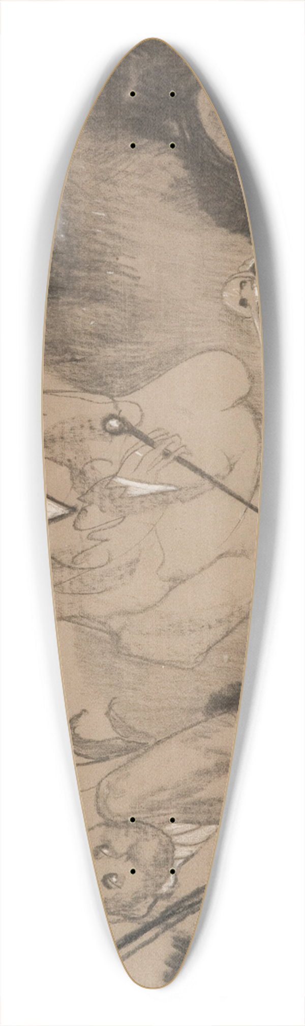 Stanisaw Ignacy Witkiewicz - Gravediggers monologue 39.3 inch art pintail longboard deck