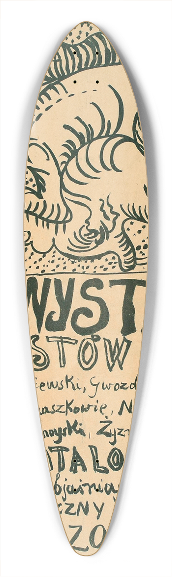 Stanisaw Ignacy Witkiewicz - I-sza Wystawa Formistw Polskich, Chwistek, Czyewski, Gwozdecki, Hrykowski, Hulewicz, Pronaszkowie, Niesioowski, Witkiewicz, Zamoyski 39.3 inch art pintail longboard deck