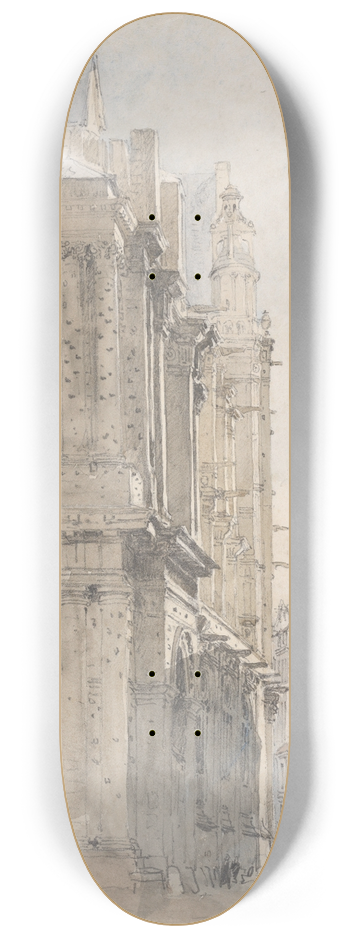 David Cox - St. Eustache, Paris 8.25 inch art skate deck