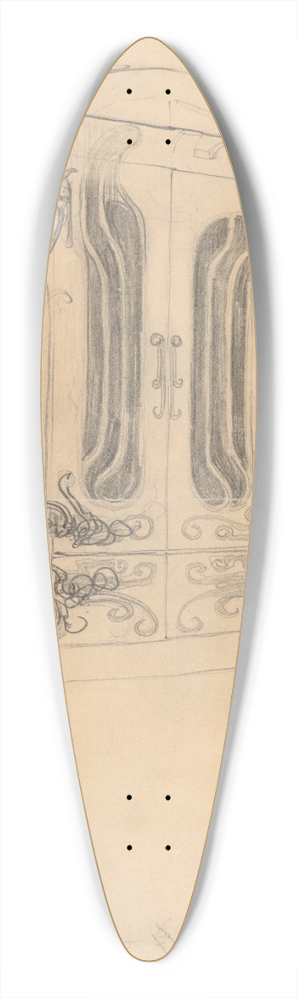 Stanisaw Wyspiaski - Design of an Art Nouveau cabinet 39.3 inch art pintail longboard deck