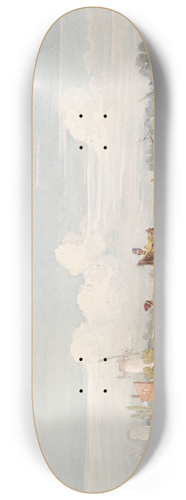 David Cox - The Thames at Battersea 8.25 inch art skate deck