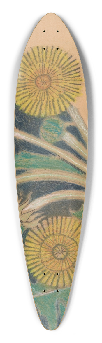Stanisaw Wyspiaski - Kwiaty mlecza. Projekt do dekoracji malarskiej do fary w Bieczu 39.3 inch art pintail longboard deck