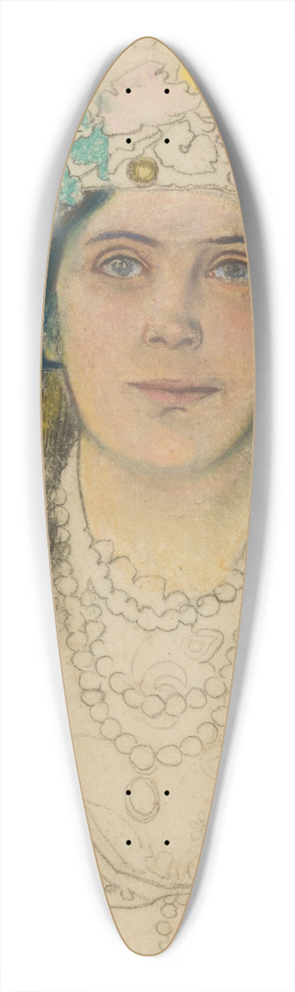 Stanisaw Wyspiaski - Portret Wandy Siemaszkowej w roli Panny Modej w Weselu Stanisawa Wyspiaskiego 39.3 inch art pintail longboard deck