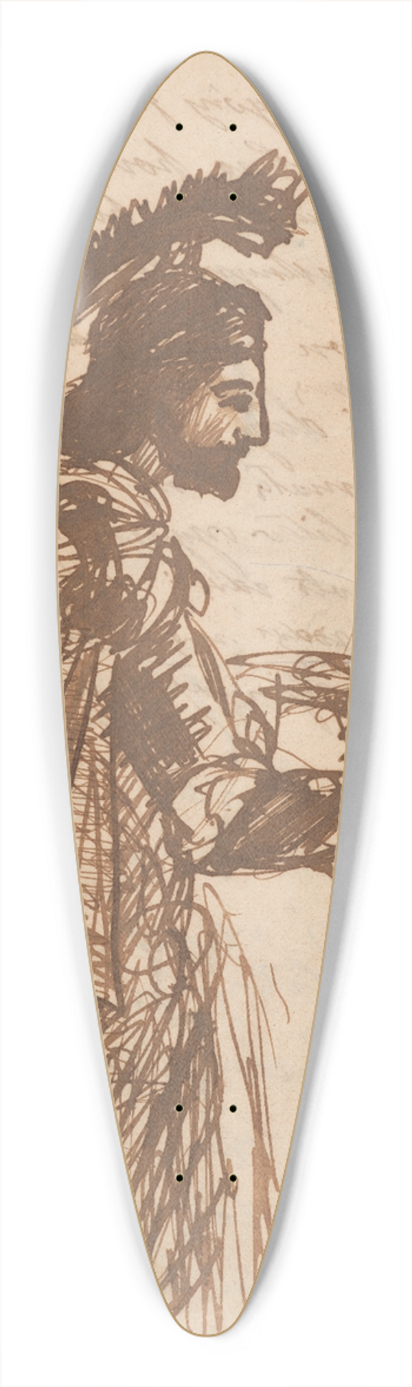 Stanisaw Wyspiaski - Roman soldier 39.3 inch art pintail longboard deck