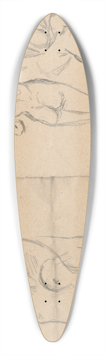 Stanisaw Wyspiaski - Sketches of nudes 39.3 inch art pintail longboard deck