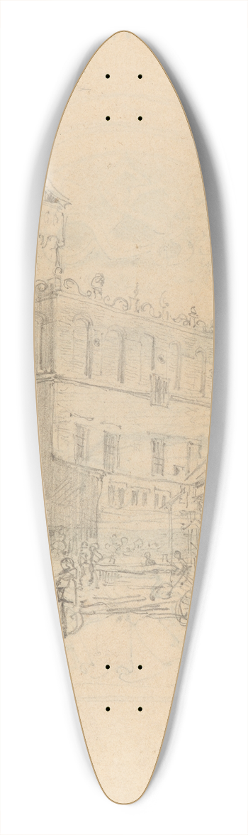 Stanisaw Wyspiaski - Town hall in Tarnw 39.3 inch art pintail longboard deck