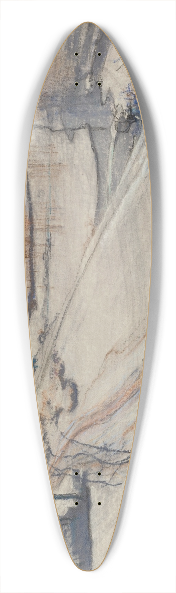 Stanisaw Wyspiaski - Widok z okna na Kopiec Kociuszki w Krakowie. Szary dzie 39.3 inch art pintail longboard deck