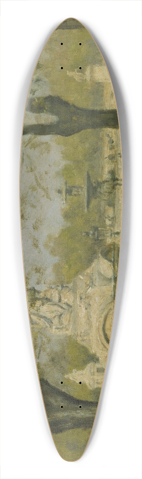 Stanislas Lpine - La place de la Concorde, vue de la terrasse des Tuileries 39.3 inch art pintail longboard deck