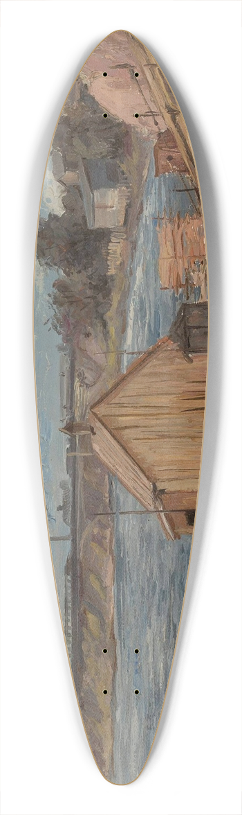 Stanislaw Zukowski - Landscape 39.3 inch art pintail longboard deck