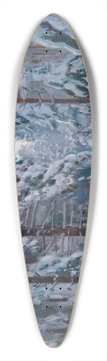 Stanislaw Zukowski - Verschneiter Waldweg 39.3 inch art pintail longboard deck
