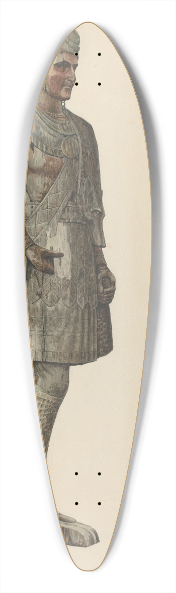Stanley Mazur - Cigar Store Indian Trapper 39.3 inch art pintail longboard deck