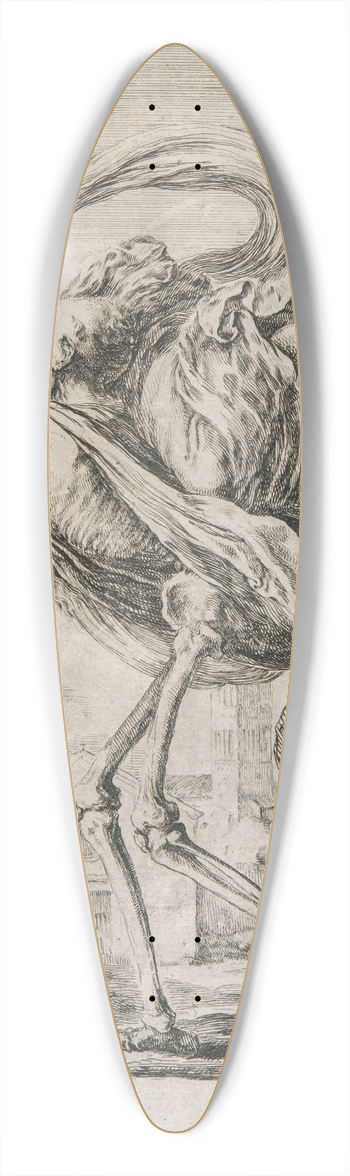 Stefano Della Bella - Death Carrying off a Young Woman 39.3 inch art pintail longboard deck
