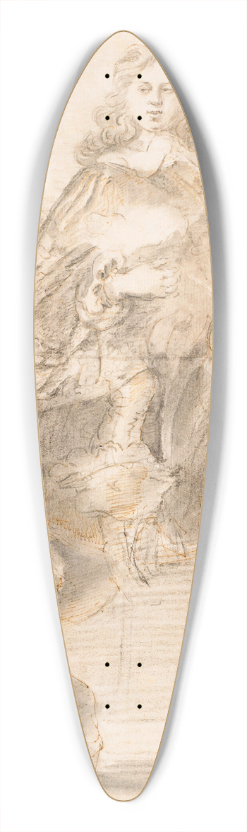 Stefano Della Bella - Portrait questre de Cosimo III de Medici 39.3 inch art pintail longboard deck