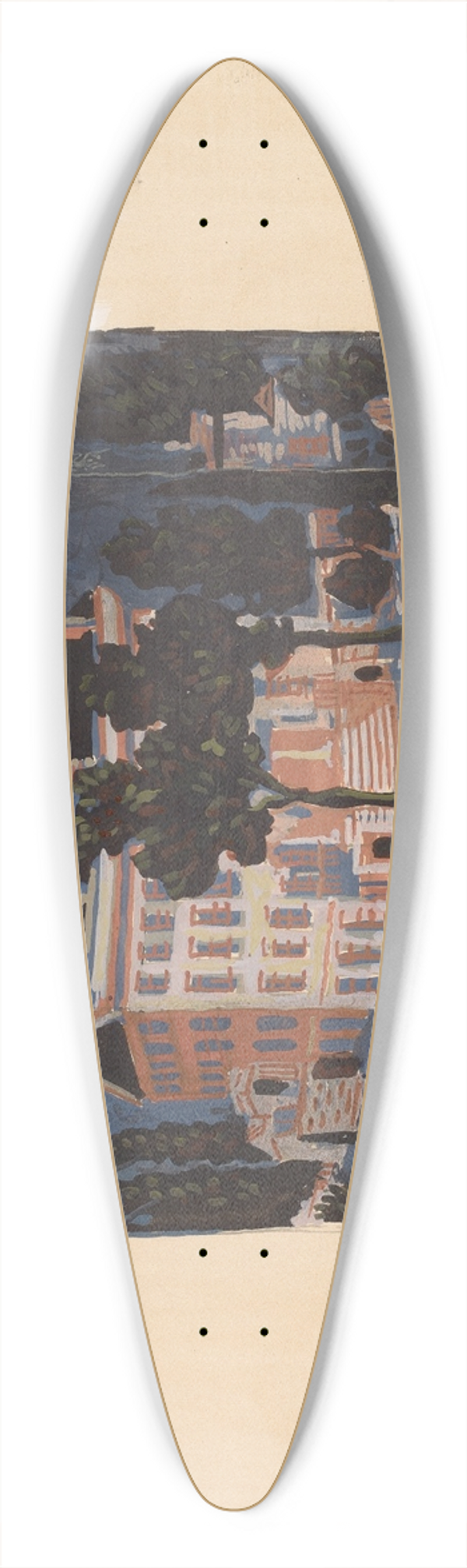 Stewart Wheeler - Bandbox 39.3 inch art pintail longboard deck